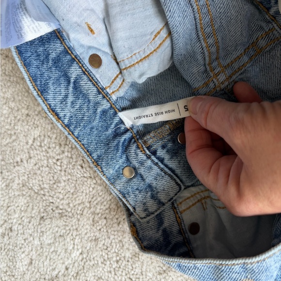 Pacsun size 25 like new high rise straight Classic Blue Denim Jeans - Picture 4 of 4
